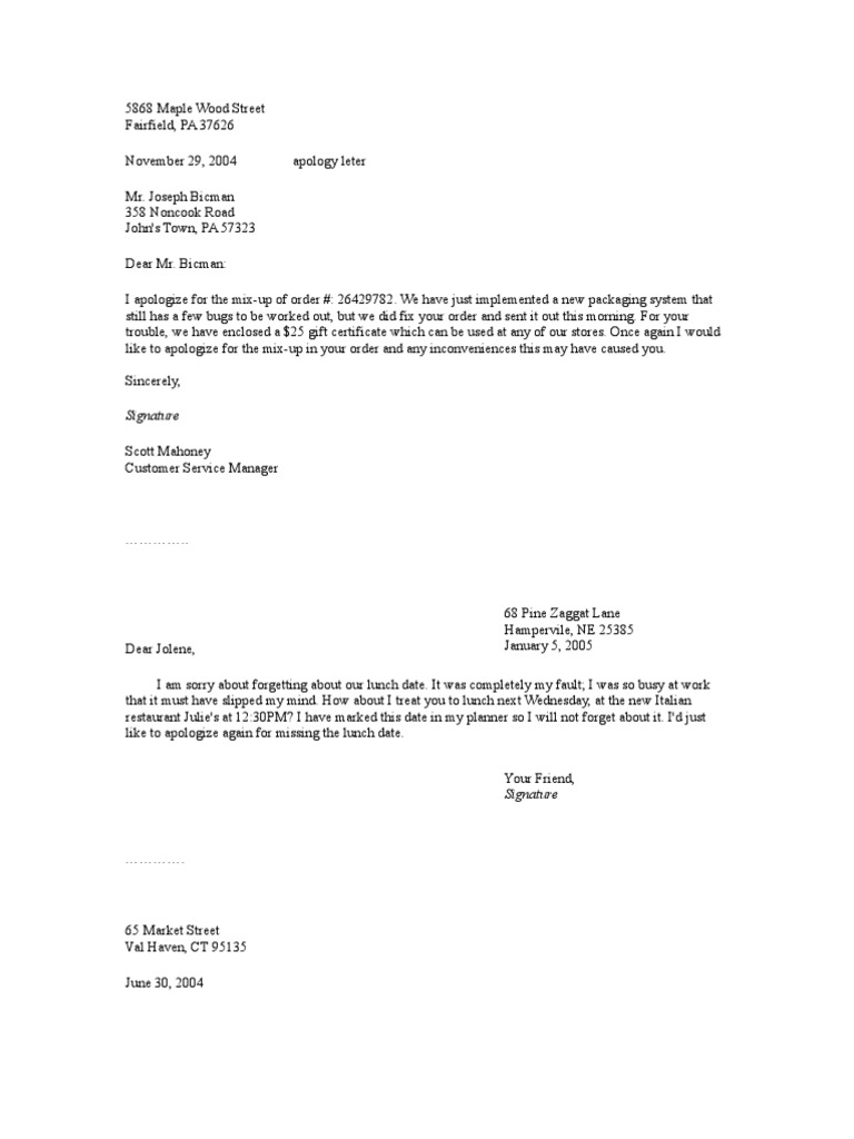 Sample Letter PDF Accounts Payable Business