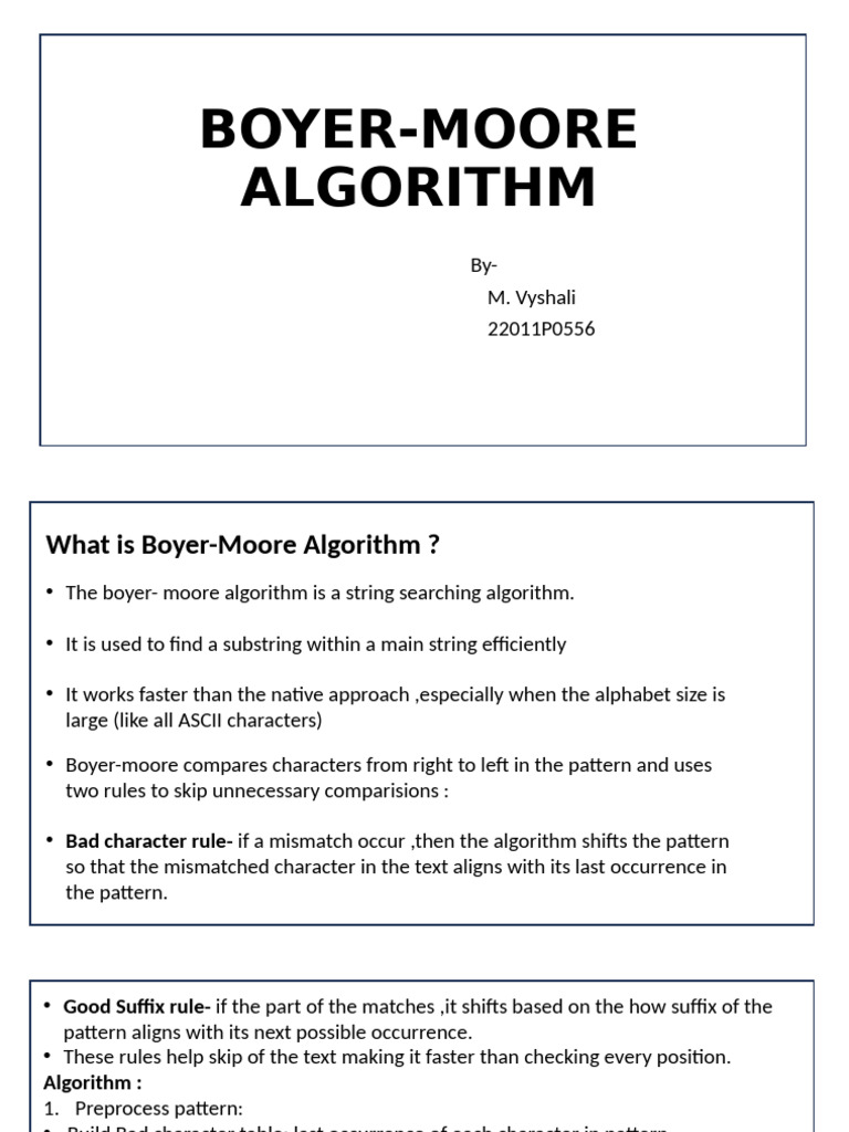 Boyer-Moore String Search Algorithm | PDF | String (Computer Science ...
