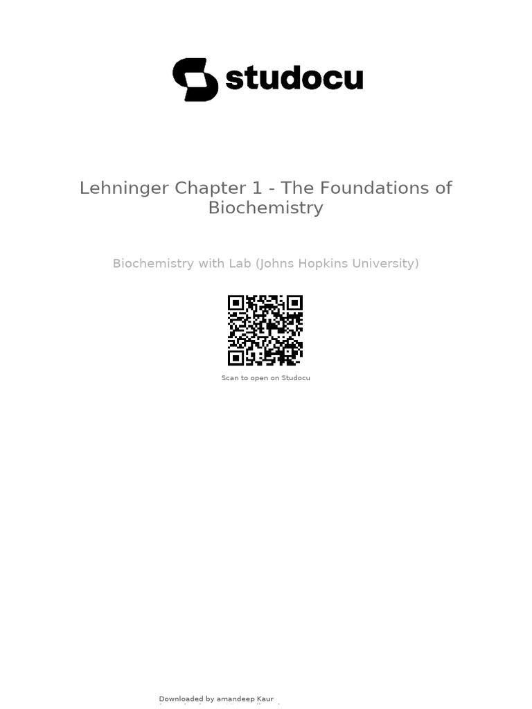 Foundations of Biochemistry Overview | PDF | Chirality (Chemistry ...
