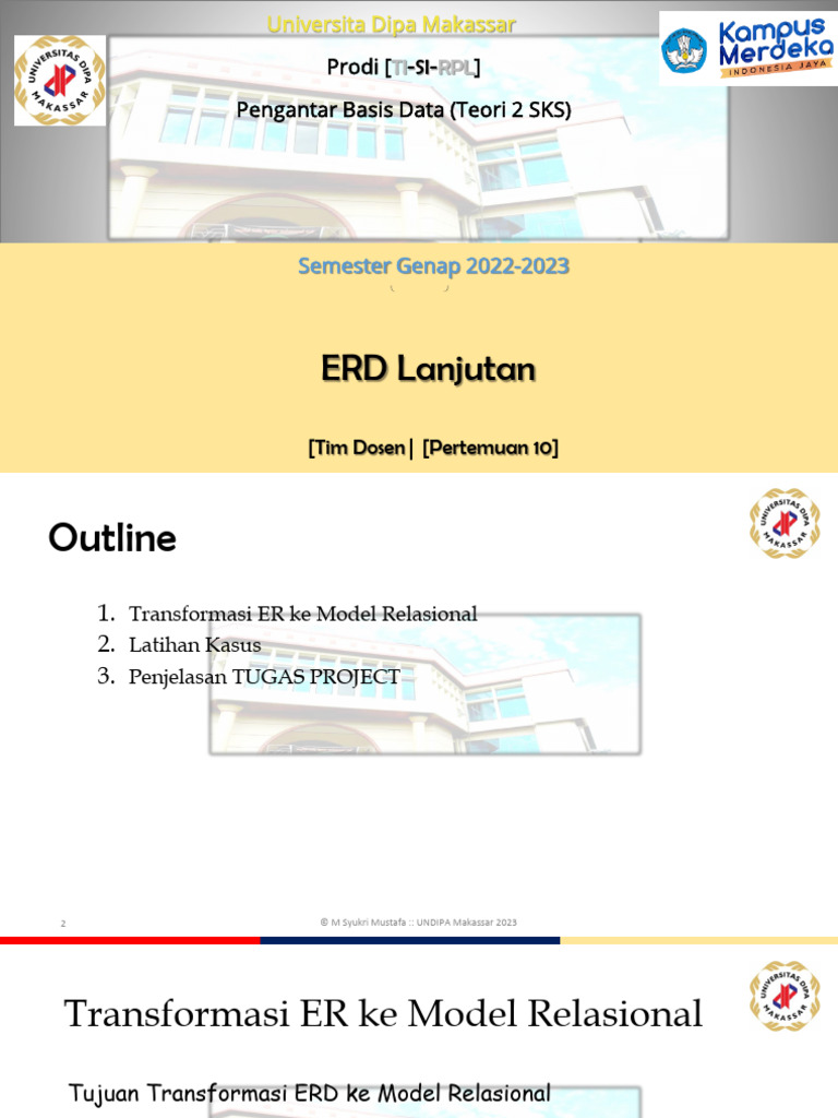 Transformasi ERD ke Model Relasional | PDF