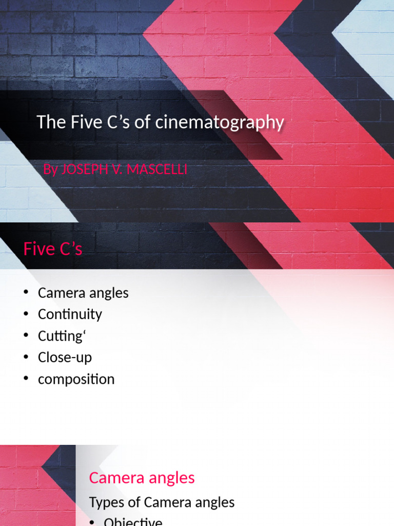 The Five C's of Cinematography Explained | PDF | Camera | Cinematography