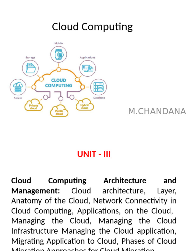 Cloud Computing- UNIT III | PDF | Cloud Computing | Computer Network
