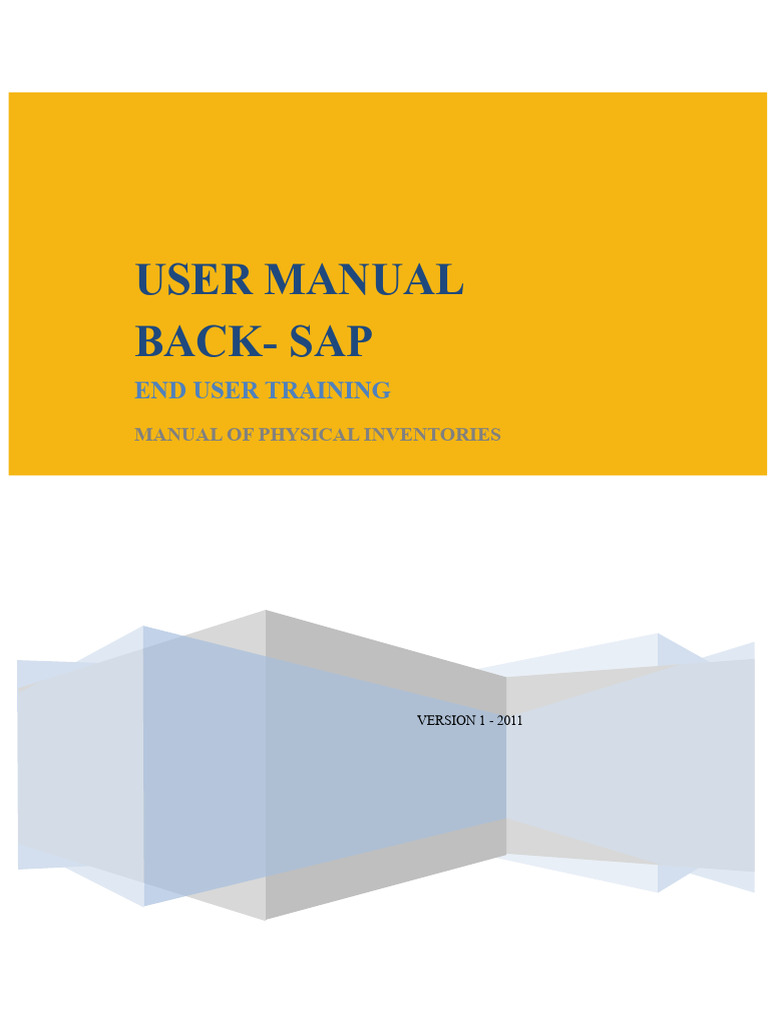 SAP Physical Inventory User Manual | PDF | Inventory | Warehouse