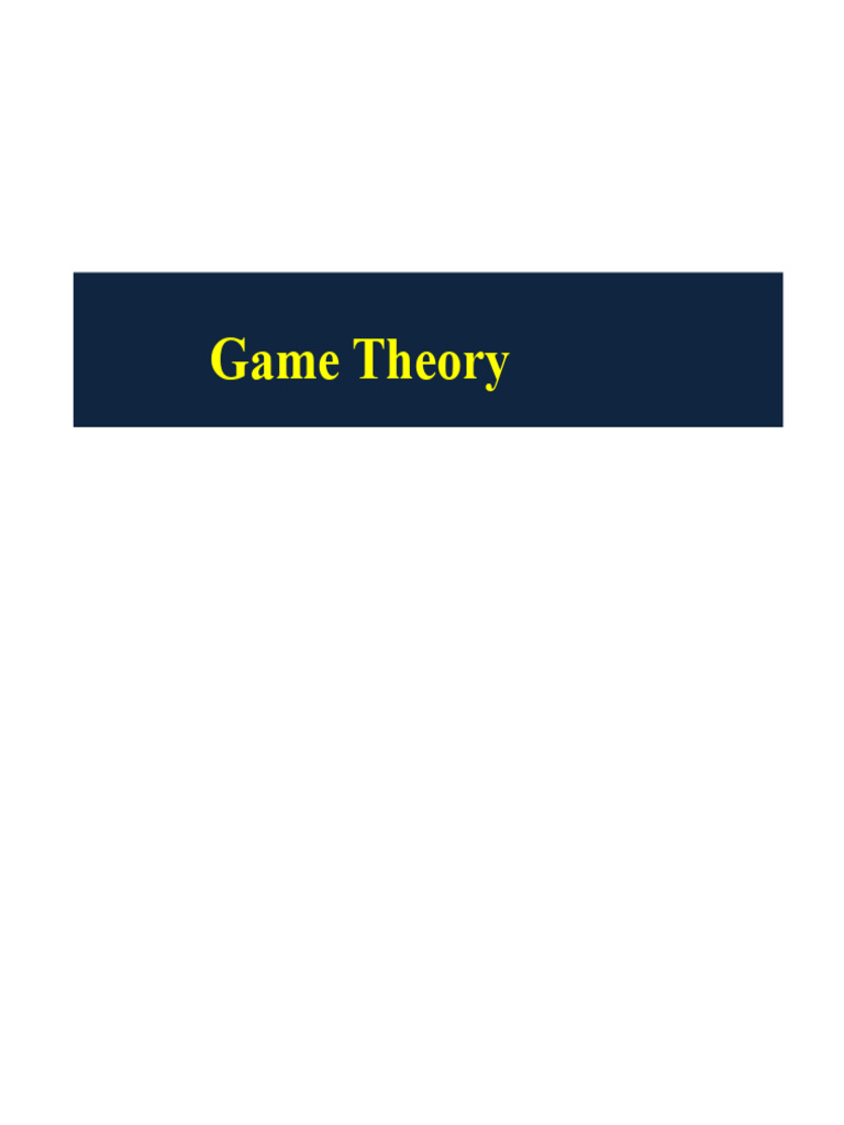 Understanding Game Theory Concepts | PDF | Oligopoly | Game Theory