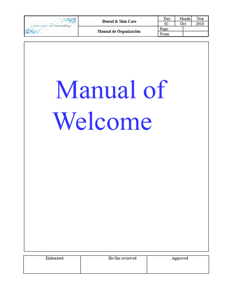 Welcome Manual | PDF | Prosthesis | Dentist