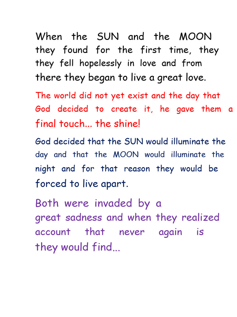 Sun and Moon Is One of The Stories Invented About The Moon and The Sun ...