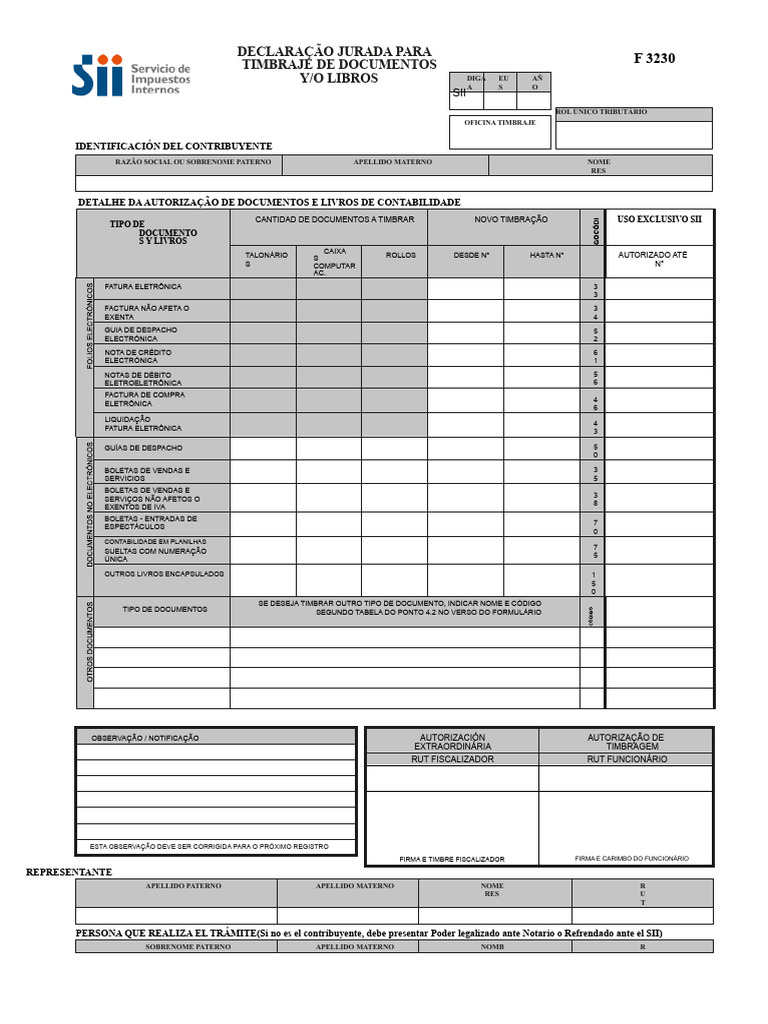 FORMULÁRIO 3230 | PDF