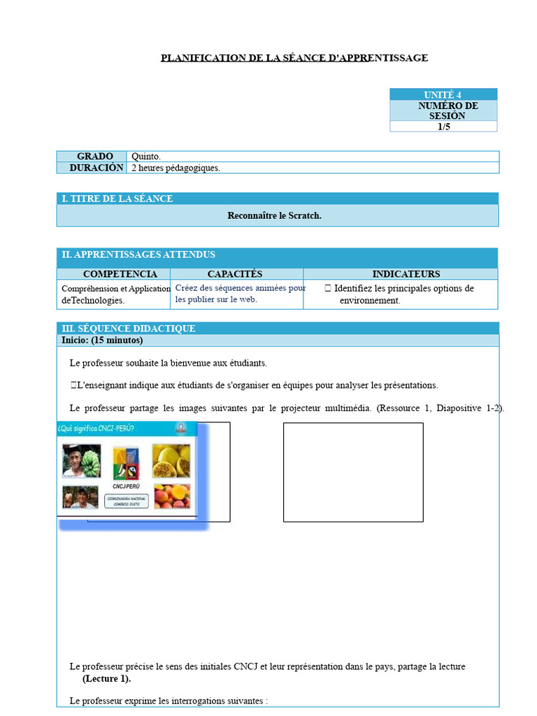 Introduction au logiciel Scratch en classe | PDF | Informatique