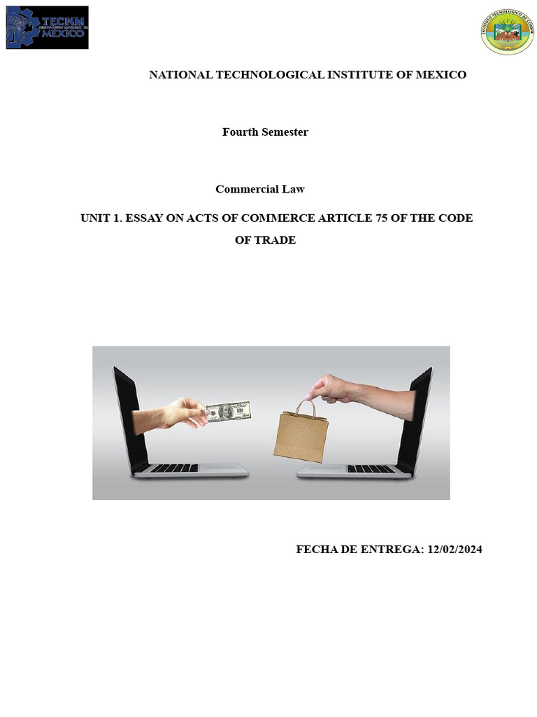 Acts of Commerce Under Article 75 | PDF | Stocks | Banks