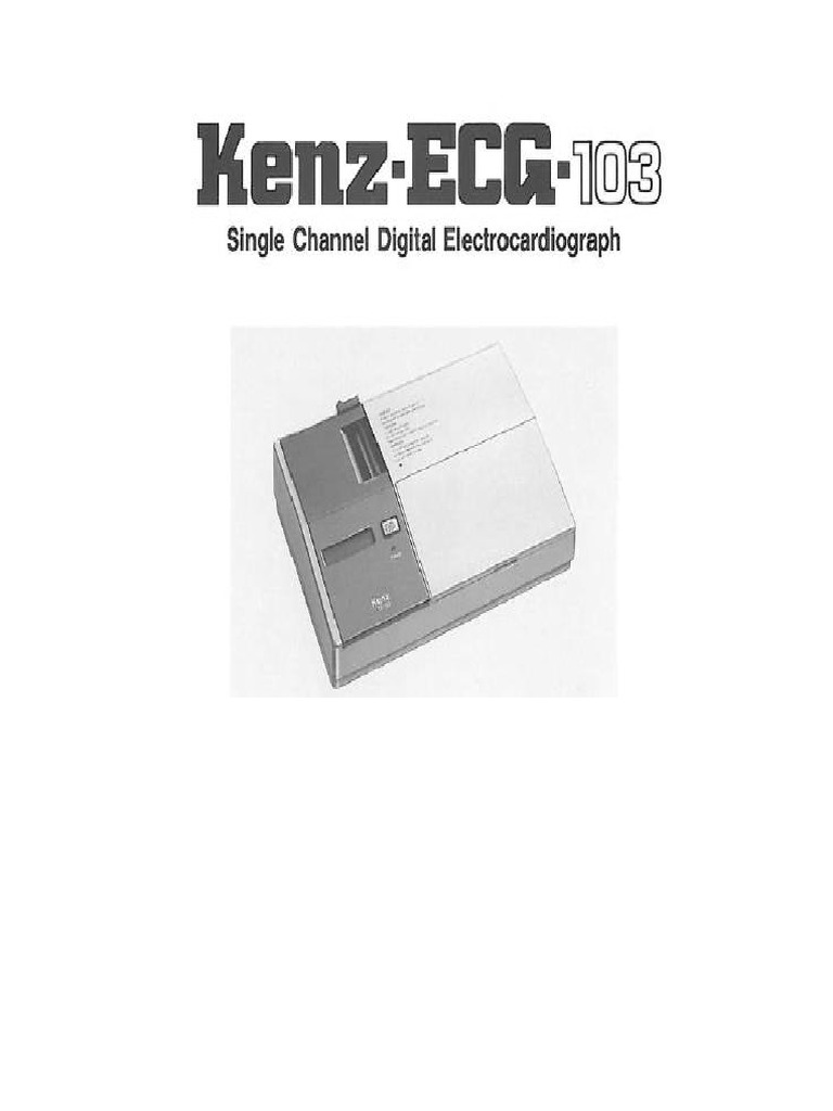 Manuel d'utilisation Kenz-ECG-103 | PDF | Électrocardiographie ...