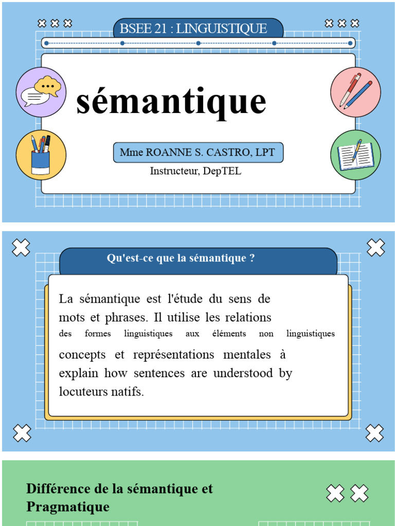 Introduction à la sémantique linguistique | PDF | Émotions ...