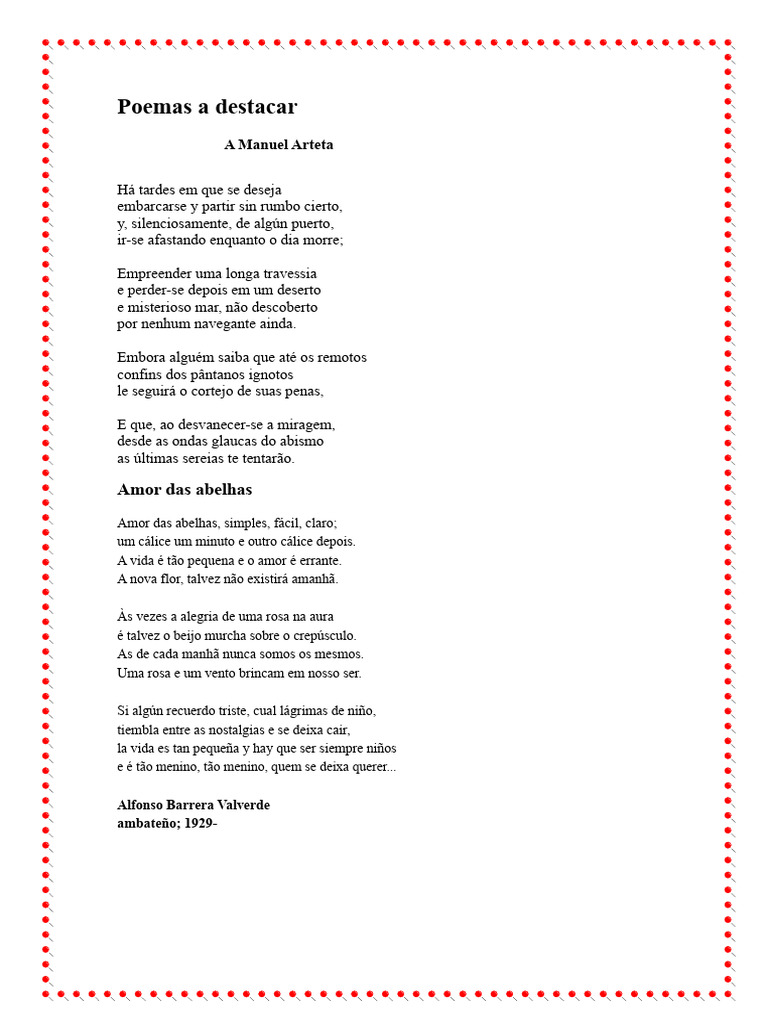 Poemas de Amor e Solidão na Poesia Equatoriana | PDF | Amor | Psicologia