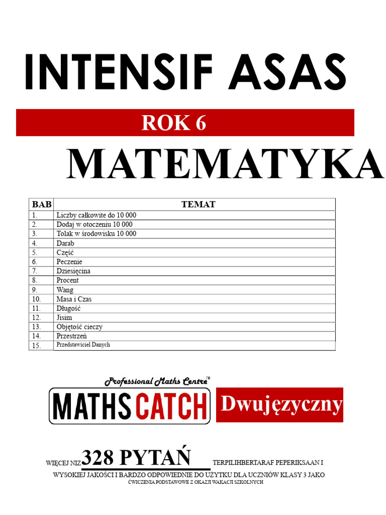 (Bilingual) Basic Mathematics Training Module Year 6 | PDF