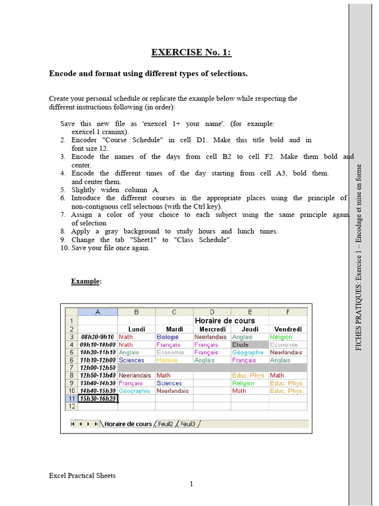 Practical Sheets Excel | PDF | Microsoft Excel