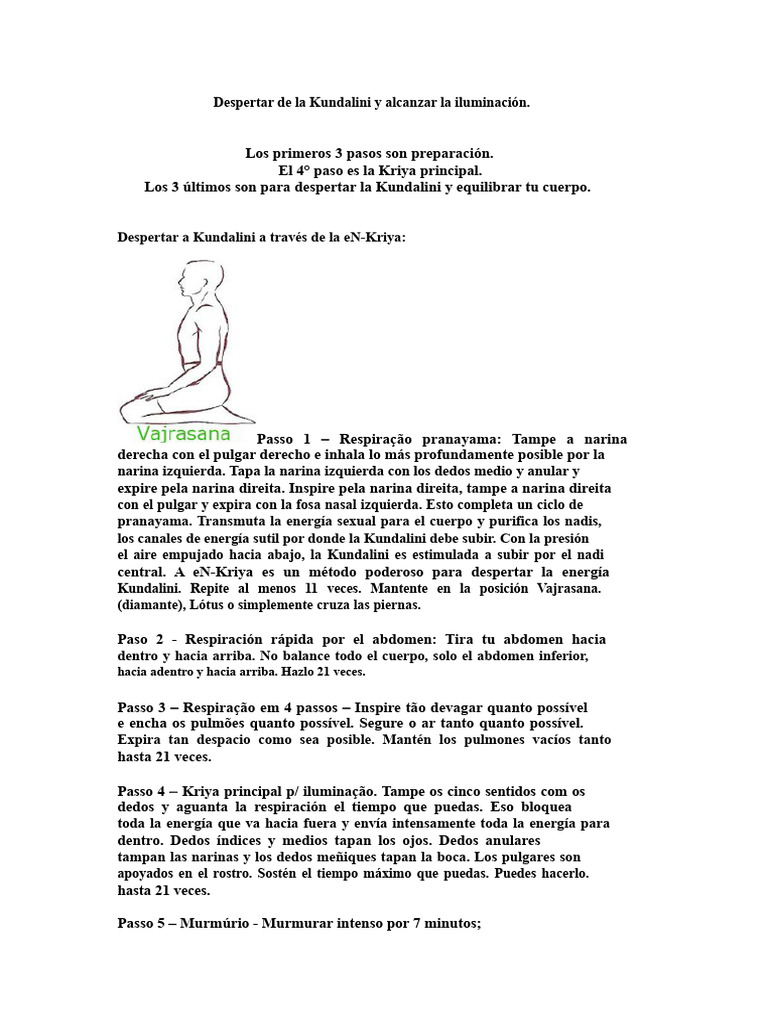 Despertar de La Kundalini y Alcanzar La Iluminación | PDF