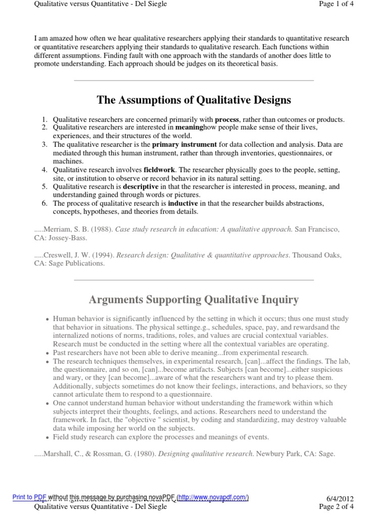 Qualitative vs. Quantitative Research Insights | PDF | Qualitative ...
