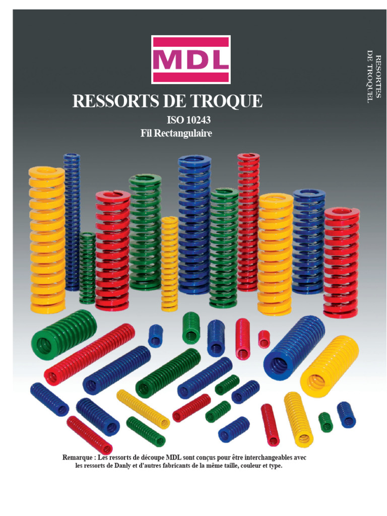 Spécifications des ressorts de troque ISO 10243 | PDF