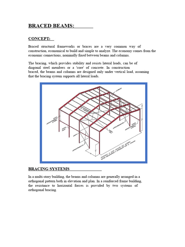 Work Braced Beams | PDF | Beam (Structure) | Truss