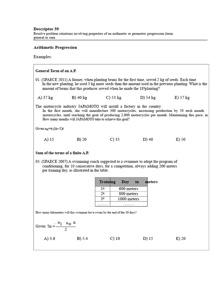 Descriptor 39 | PDF | Arithmetic | Mathematics