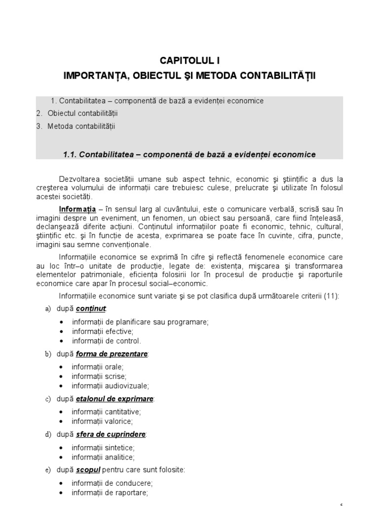 Introducere in Contabilitate | PDF