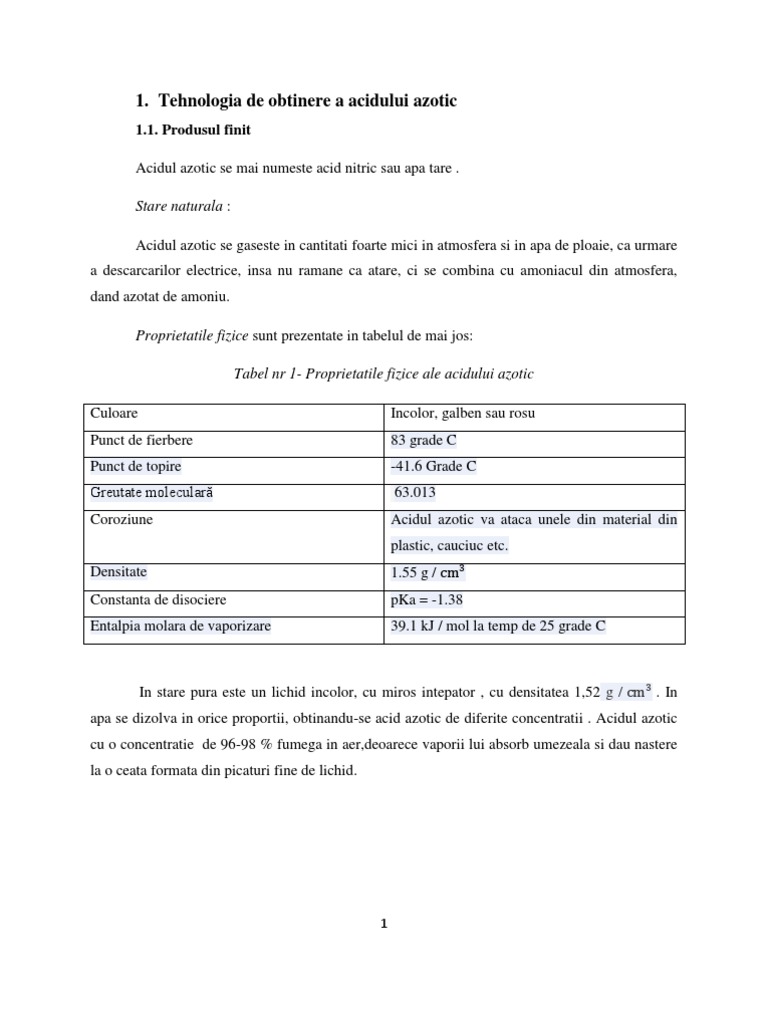 Final Acidul Azotic | PDF