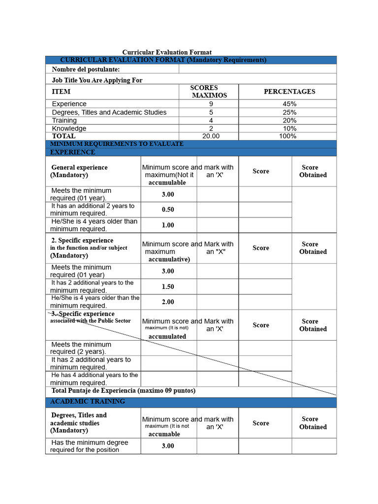 Curricular Evaluation Criteria Template | PDF | Curriculum ...