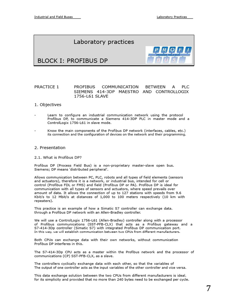 Profibus DP Communication Setup Guide | PDF | Programmable Logic ...