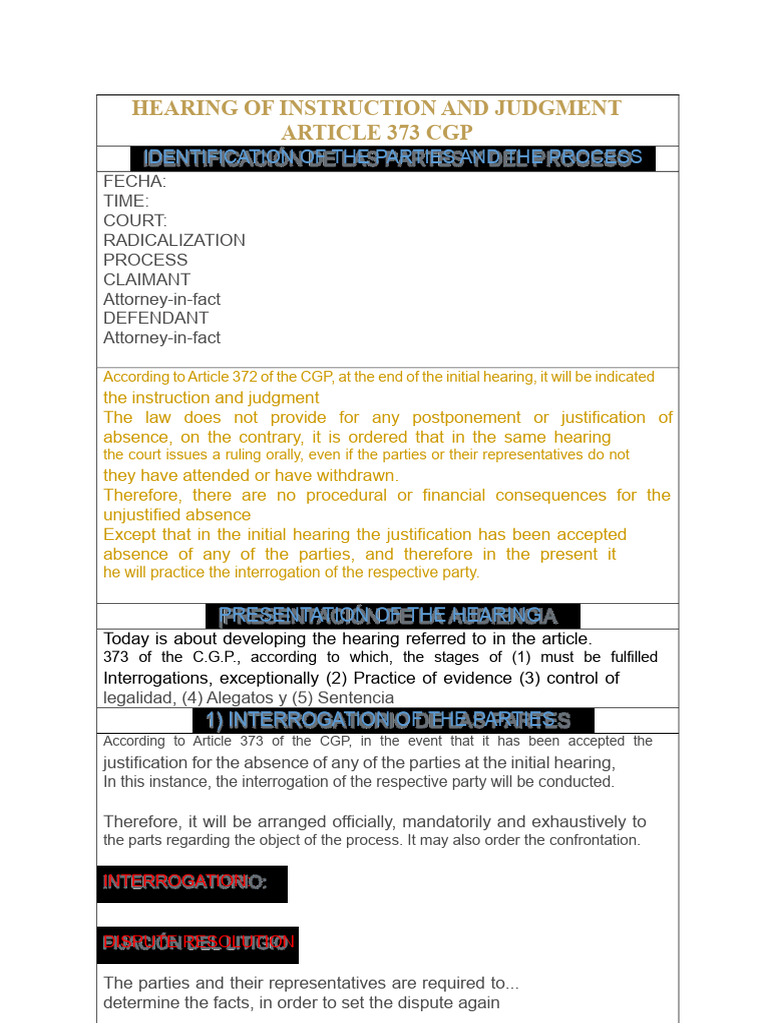 Hearing Procedure and Judgment Overview | PDF | Judgment (Law) | Lawsuit