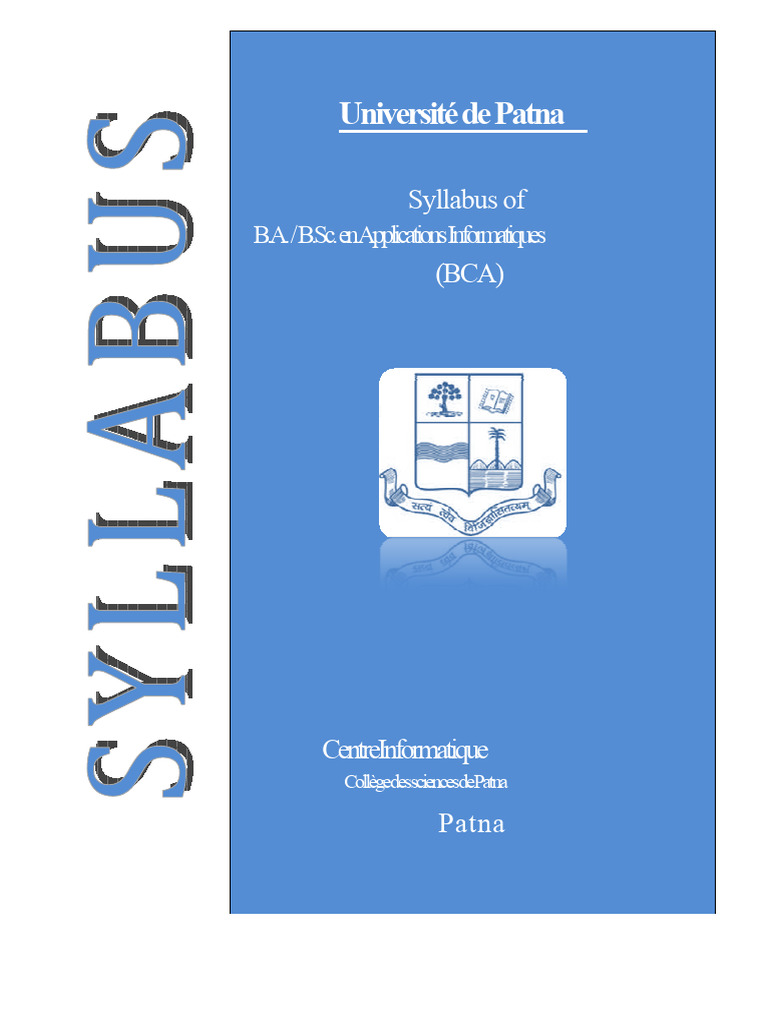 Syllabus B.A./B.Sc. Applications Informatiques PDF Bases de données — free download