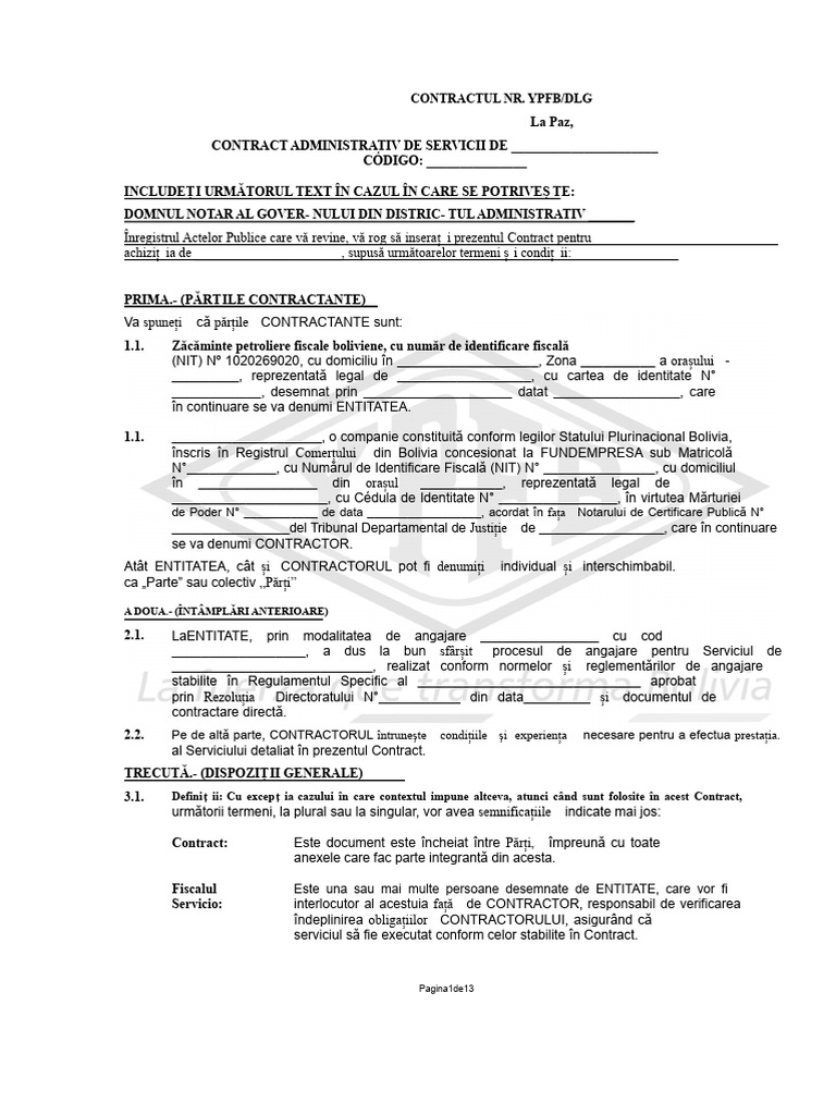 Model de Contract | PDF