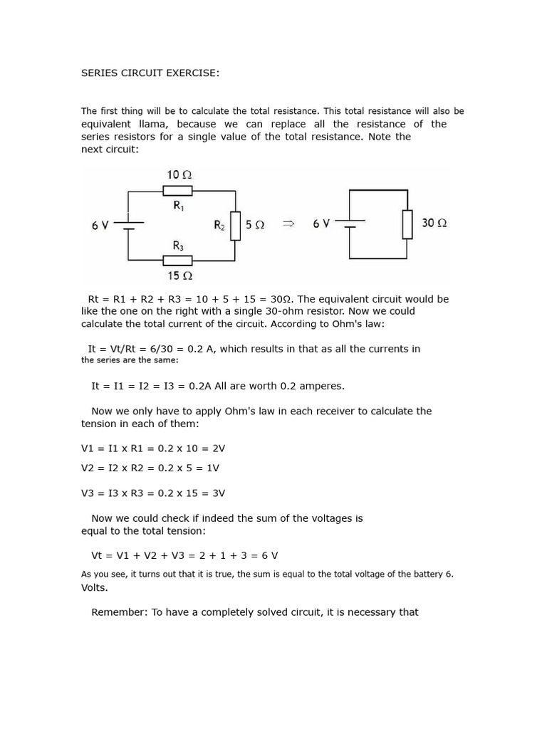 Series and Parallel Circuit Analysis Guide | PDF | Series And Parallel ...