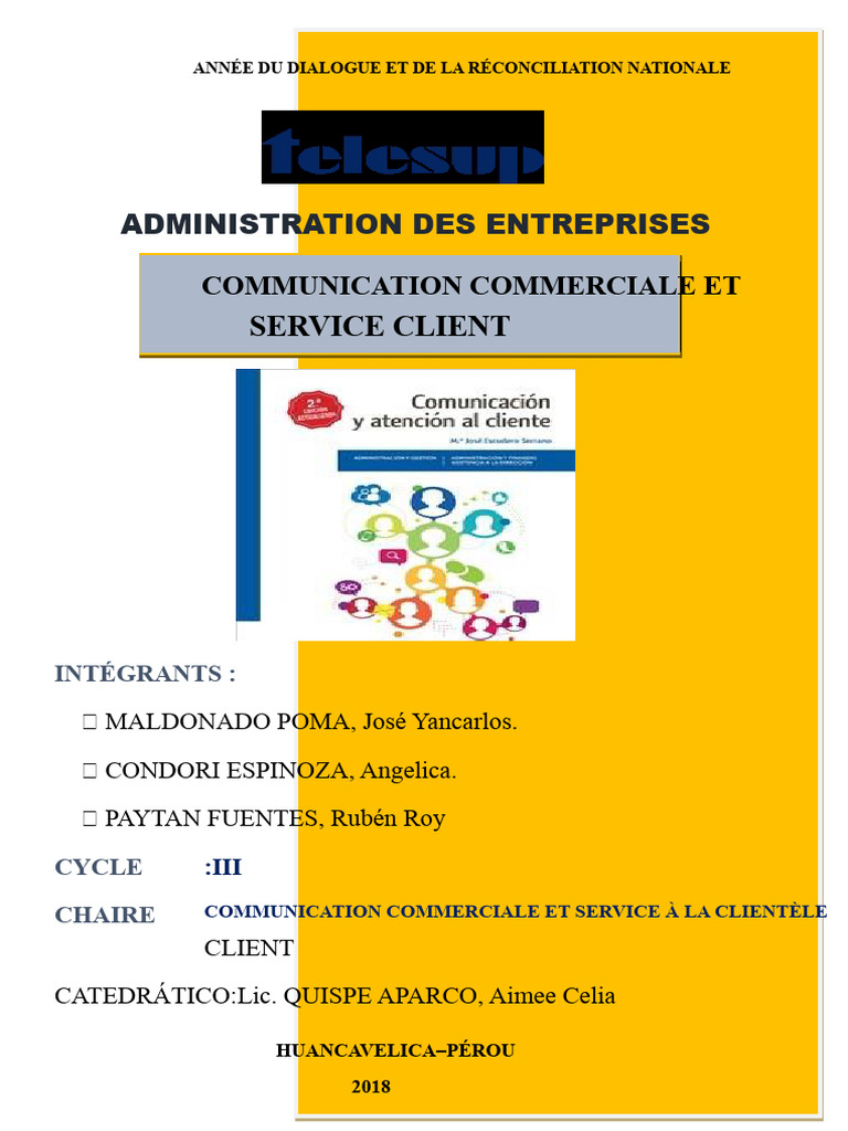 Communication Commerciale et Service Client | PDF | Commercialisation ...