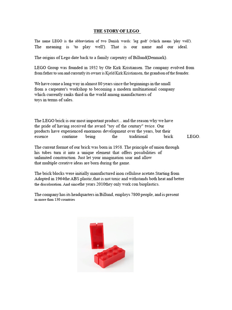 History of LEGO | PDF