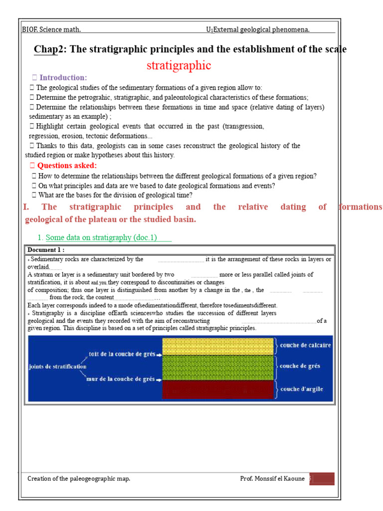 Stratigraphic Principles in Geology | PDF | Sedimentary Rock | Geologic ...