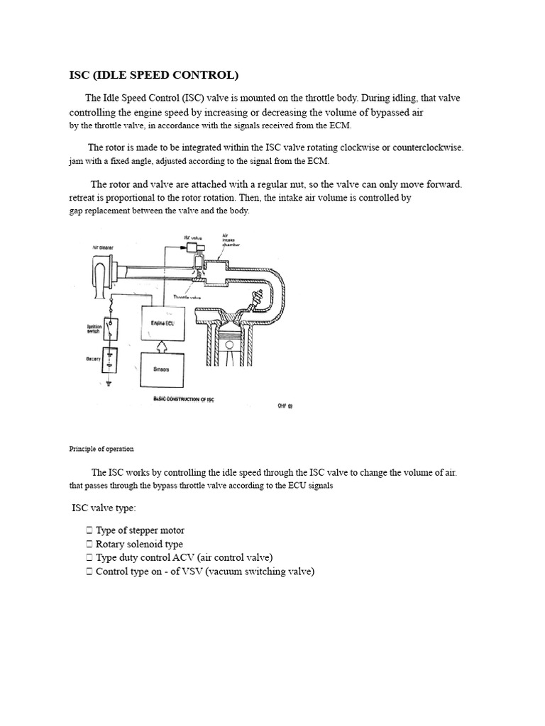 Idle Speed Control (ISC) Valve Guide | PDF | Throttle | Electric Motor