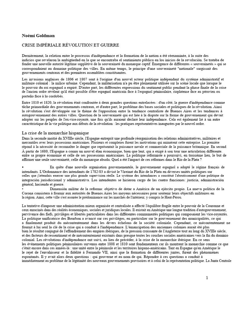 Résumé - Goldman Noemí (1998b) | PDF
