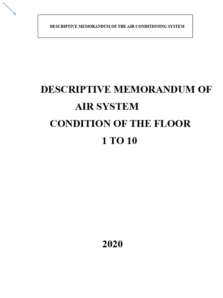 Air Conditioning System Design Memo | PDF | Air Conditioning | Humidity