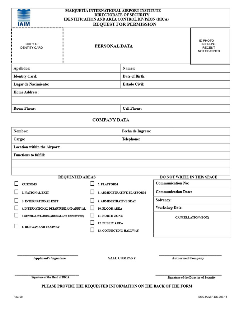 Identification Card Form | PDF | Identity Document | Applications Of ...