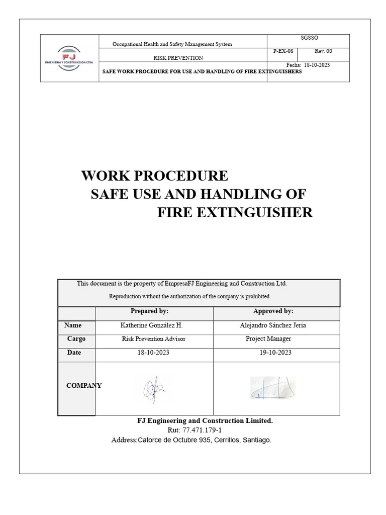 Fire Extinguisher Safety Procedures | PDF | Fires | Combustion