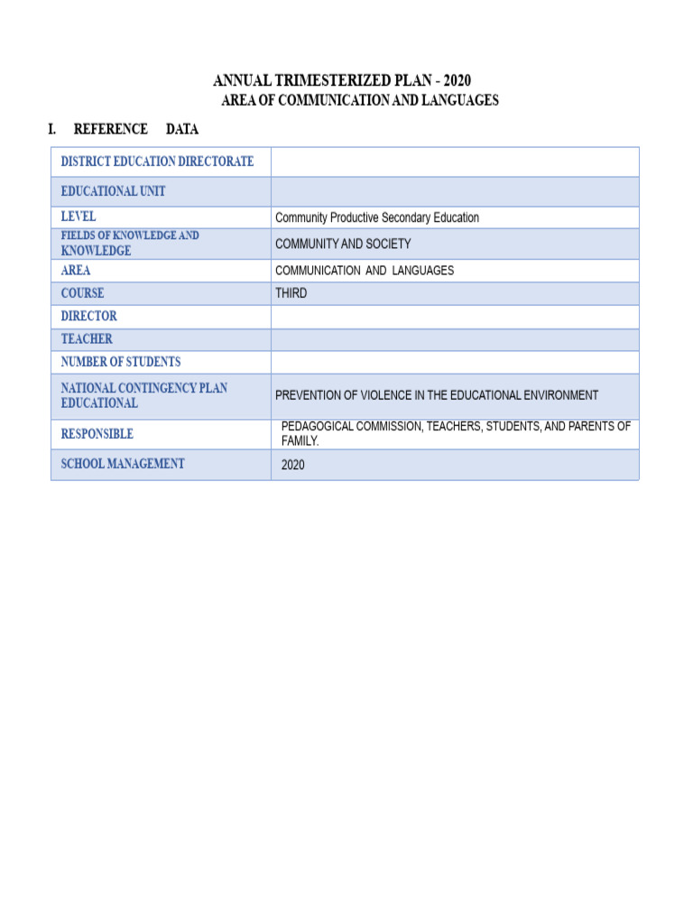 9th Grade Language Plan | PDF | Communication | Semantics