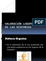 Valoración Logopédica de Las Disfonias