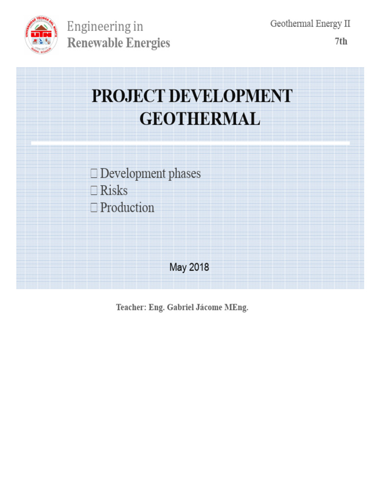 Geothermal Project Development Phases | PDF | Geothermal Energy | Power ...