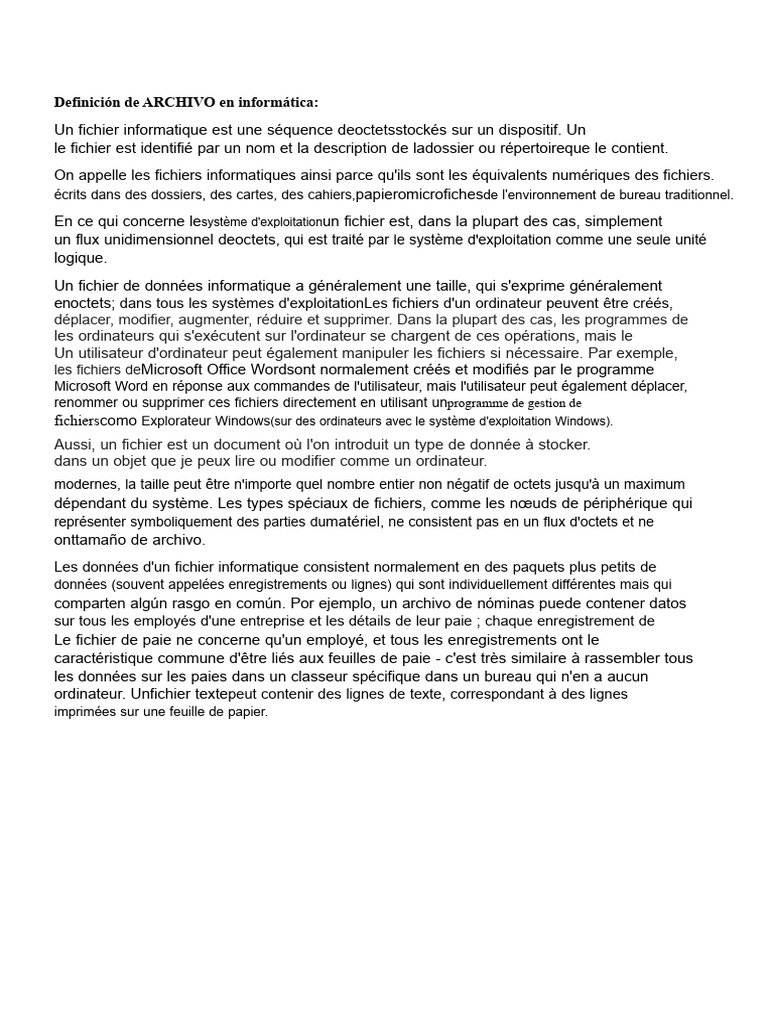 Définition et gestion des fichiers en informatique | PDF | Fichier ...