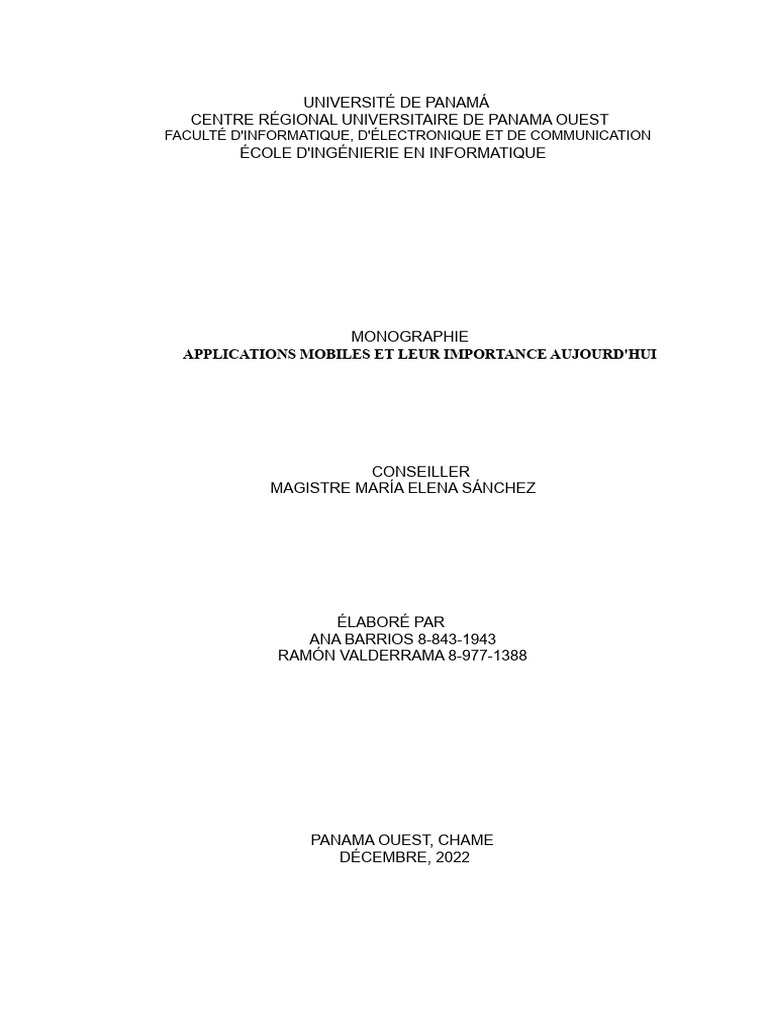 Importance des applications mobiles aujourd'hui | PDF | Application ...