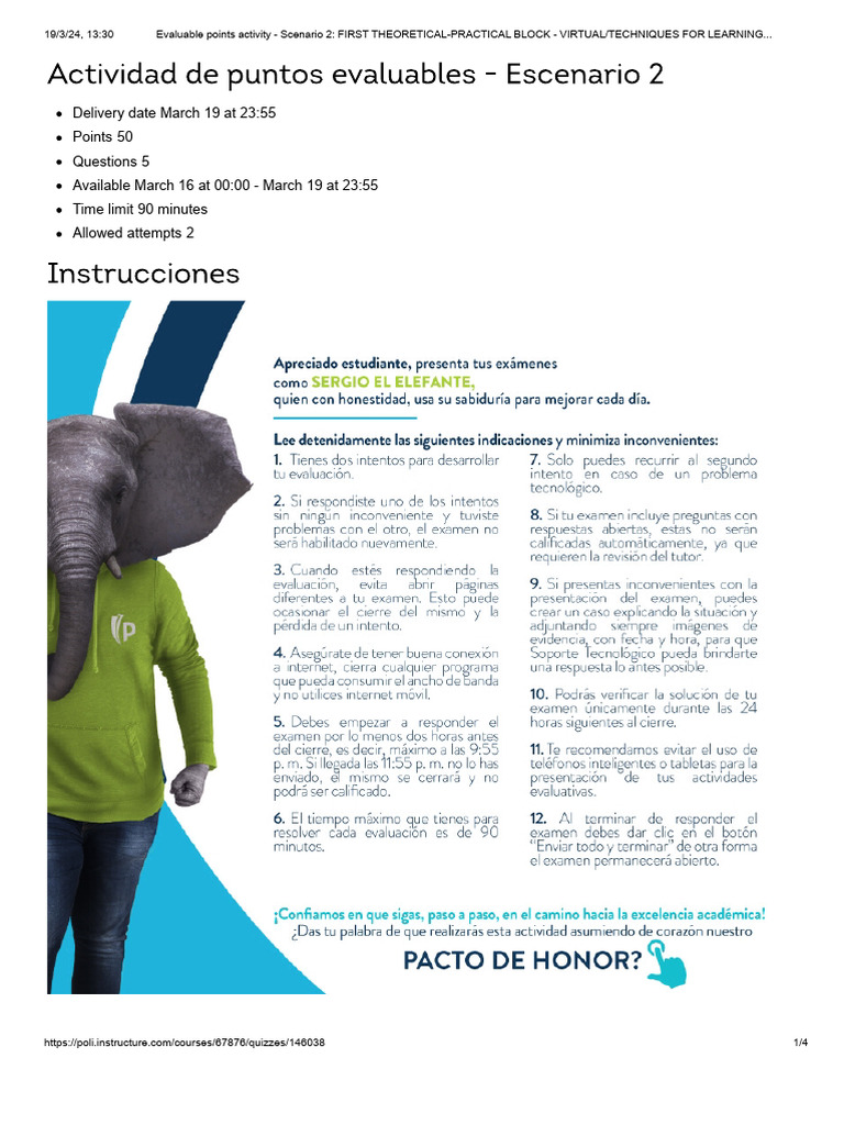 Evaluable Points Activity - Scenario 2 - FIRST THEORETICAL-PRACTICAL ...