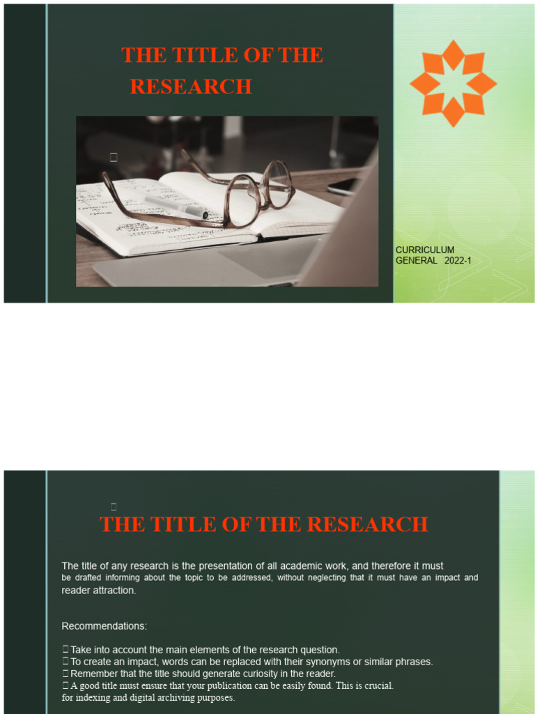 Crafting Impactful Research Titles | PDF