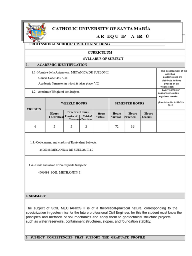 Soil Mechanics II Curriculum Overview | PDF | Geotechnical Engineering ...
