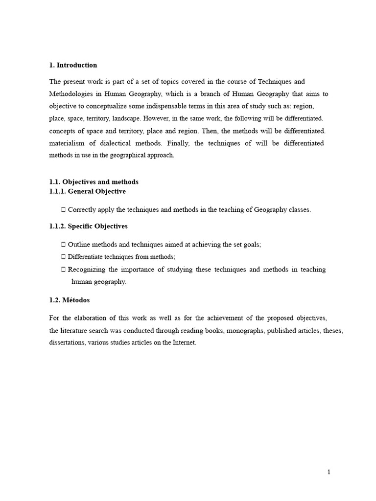 Human Geography: Concepts and Methods | PDF | Geography | Space