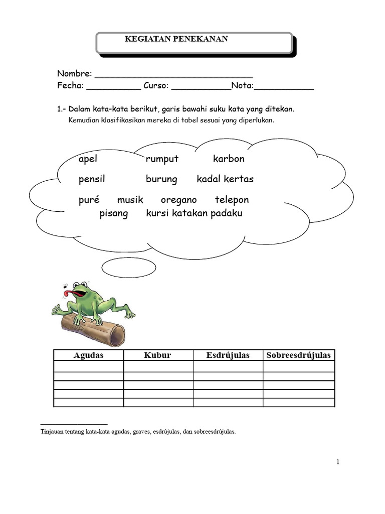 Panduan Penekanan - 2011 - Kelas Empat.... | PDF