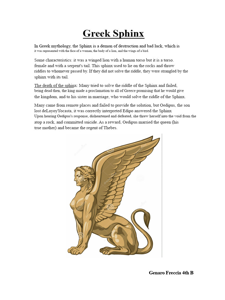 Greek Sphinx | PDF